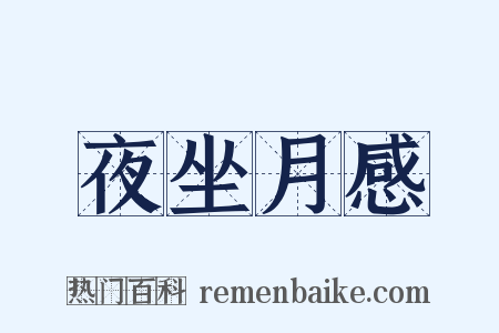 夜坐月感是什么意思的图片